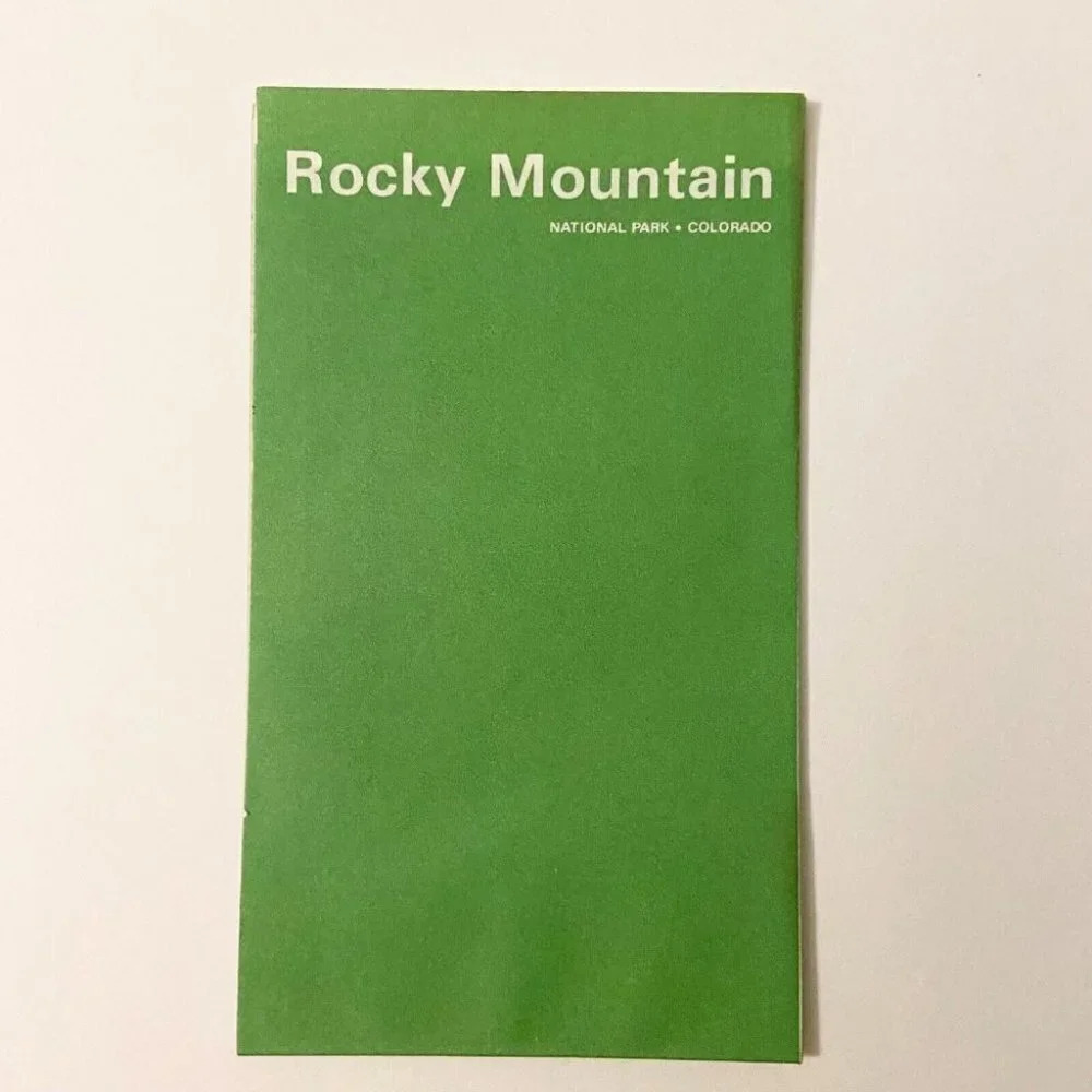 Vintage 1969 Rocky Mountain  National Park Colorado Map Travel Guide Brochure